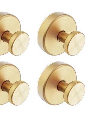 Smcca 4 Pcs Suction Cup Hooks, Gold